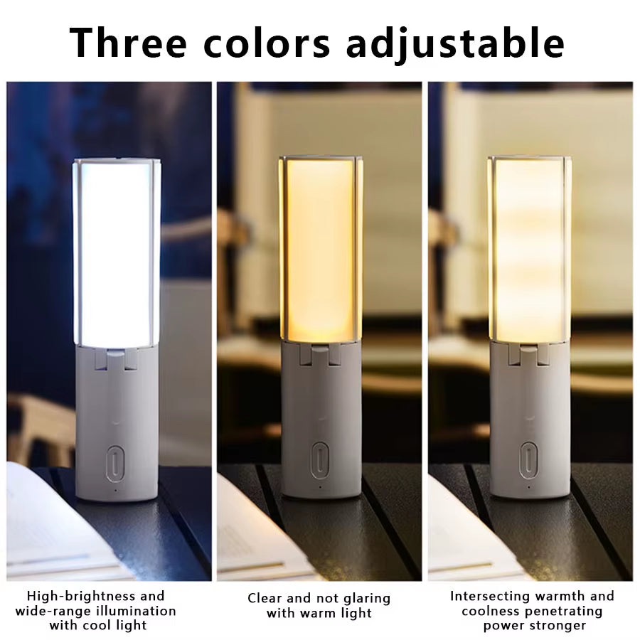 Folding Outdoor Camping Light Portable Lantern Rechargeable 3 Modes Dimmable for Outdoor Camping Tent Emergency Lighting