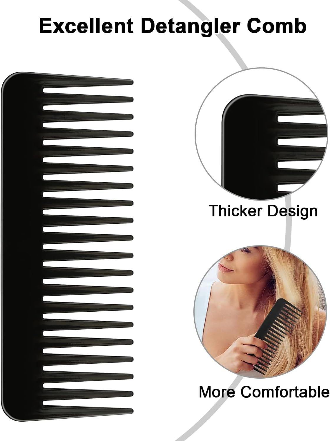 Wide Tooth Comb for Women Wide Tooth Comb for Curly Hair Hair Combs for Women Hair Comb for Men Curly Hair Comb Peigne Cheveux Styling Comb Wet Hair Comb Mens Comb round Tooth Comb Haircomb 4PCS