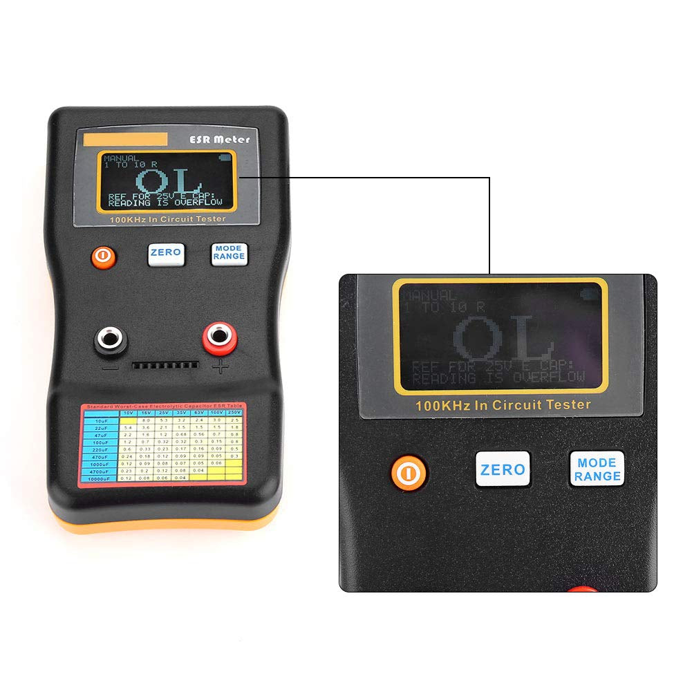 ESR Capacitance Meter, MESR-100 Auto Ranging in Circuit Tester for TV, LCD and Audio Board