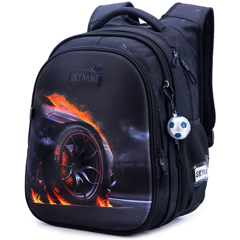 Space Explorer Waterproof School Backpack for Boys – Cartoon Gamer Edition