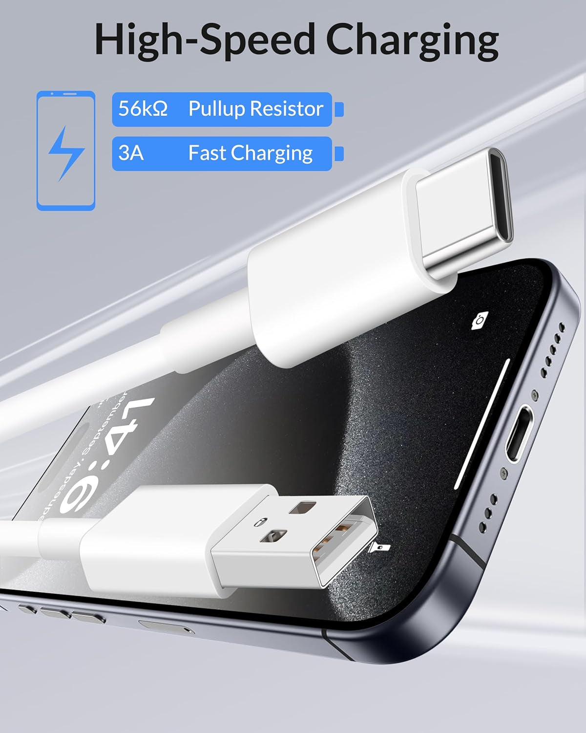 Airpods 4 Charger USB a to USB C Cable for Airpods Pro 2Nd Gen, Airpods Max 2024, Wireless Earbuds USB C Cord, Car Carplay Cable for Iphone 15/16/16 Pro Max/Plus, Ipad Car Charger Cord Charging Cable