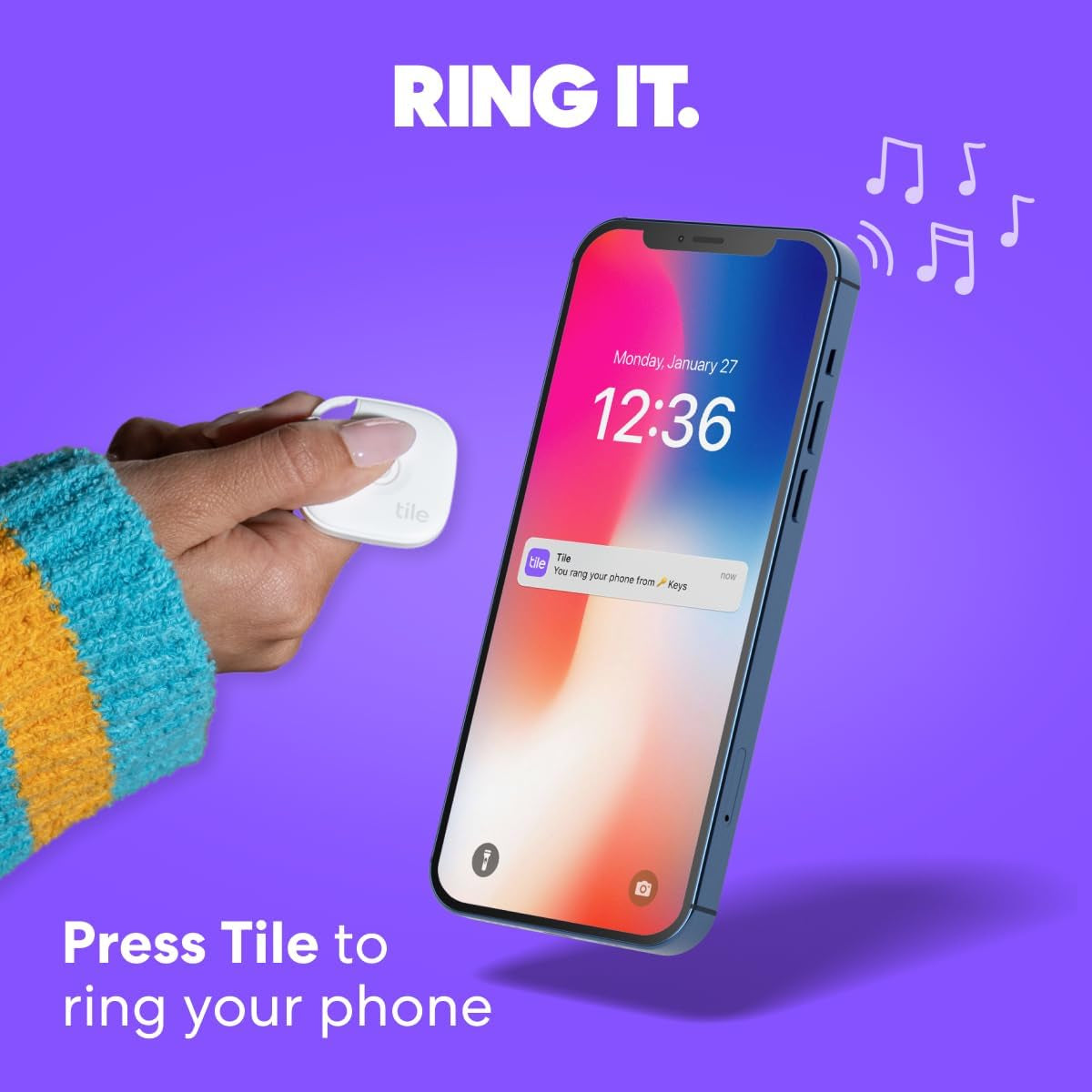 by Life360 Mate Bluetooth Tracker, Keys Finder and Item Locator for Keys, Bags and More. Phone Finder. Both Ios and Android Compatible. 1-Pack (Pink Punch)