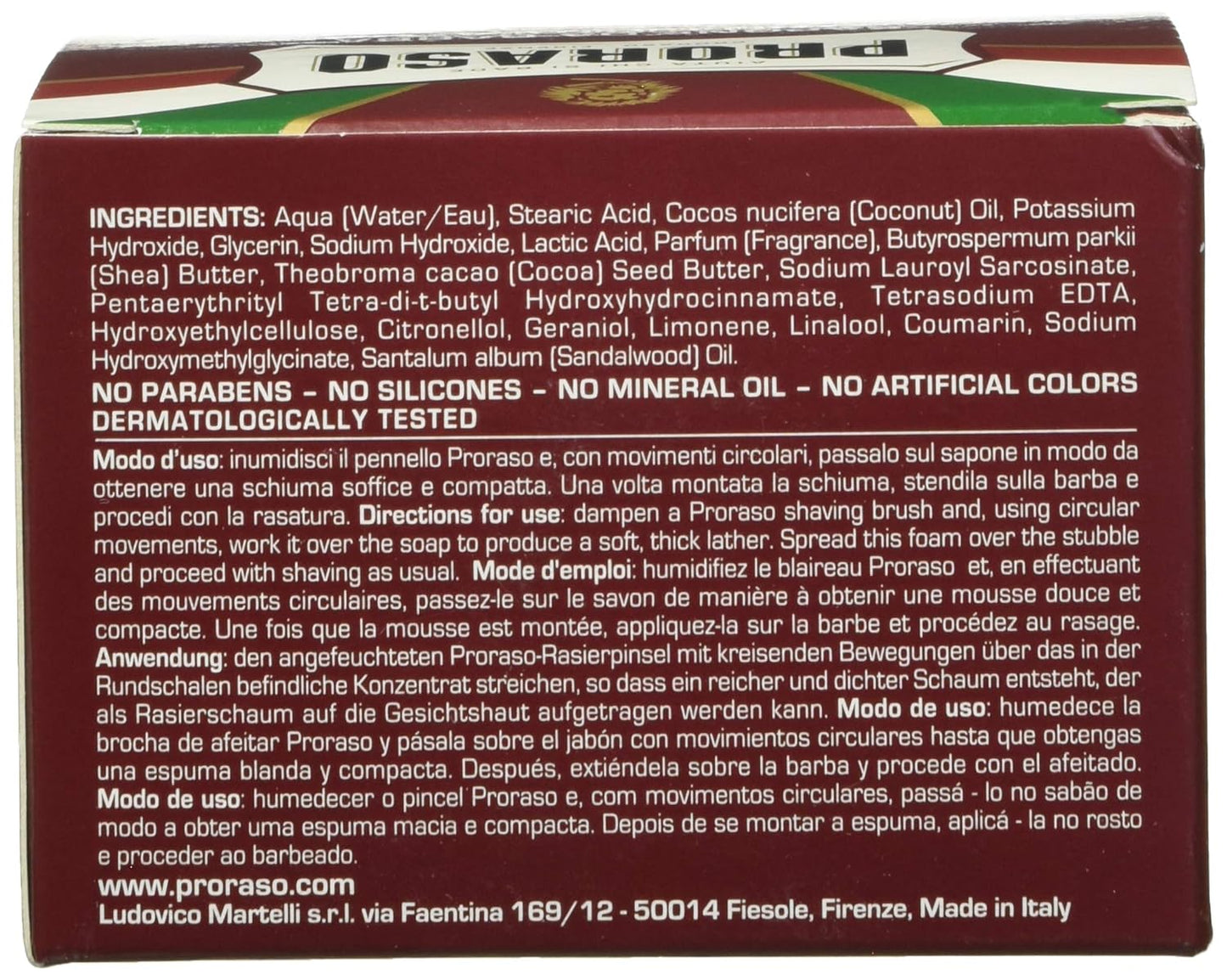 Proraso Shaving Soap in a Bowl, Moisturizing and urishing, 5.2 Oz, 1 Count