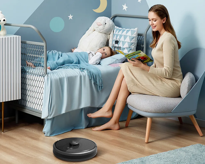 ABIR X8 Smart Laser Robot Vacuum - Multi-Floor Mapping with Zone Control & Restricted Area Technology