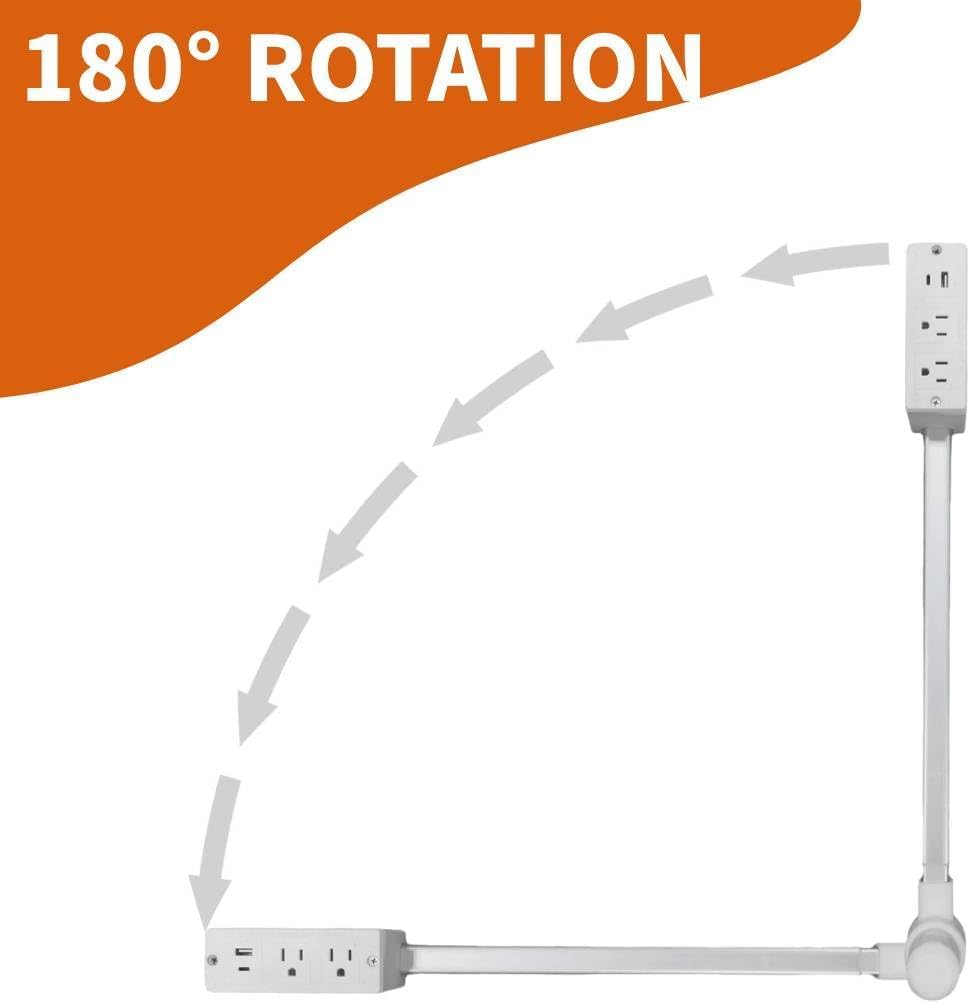 FlexReach Pro Outlet Extender - 4-in-1 Power Hub with Rotating Design