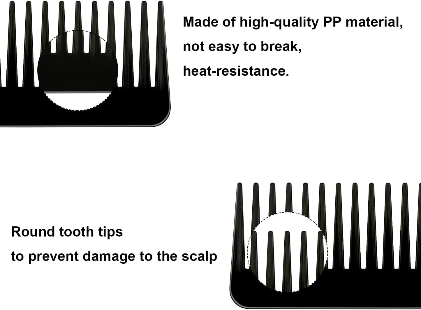Wide Tooth Comb for Women Wide Tooth Comb for Curly Hair Hair Combs for Women Hair Comb for Men Curly Hair Comb Peigne Cheveux Styling Comb Wet Hair Comb Mens Comb round Tooth Comb Haircomb 4PCS