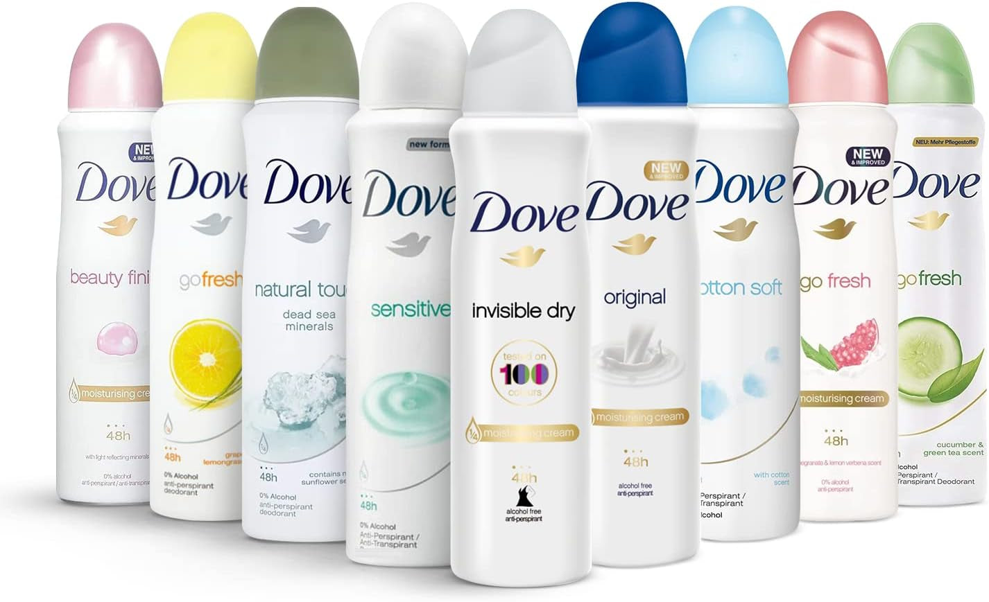 Antiperspirant Spray, International Version, 150 Ml (Pack of 10)