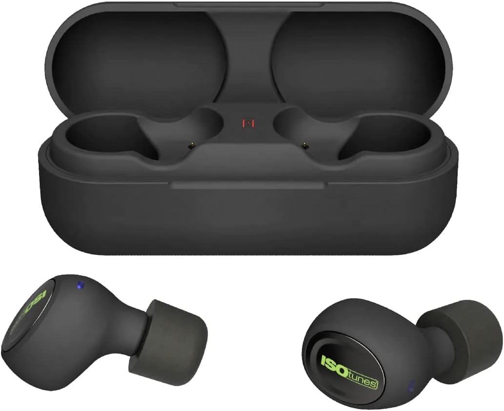 Free 2.0 True Wireless Earbuds: Improved 25 Db Noise Reduction Rating, 21 Hour Total Battery Life, Noise Cancelling Mic, OSHA Compliant Bluetooth Hearing Protector