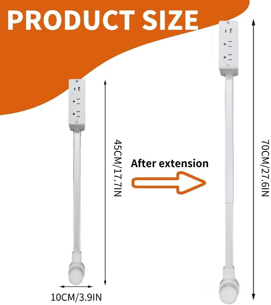FlexReach Pro Outlet Extender - 4-in-1 Power Hub with Rotating Design