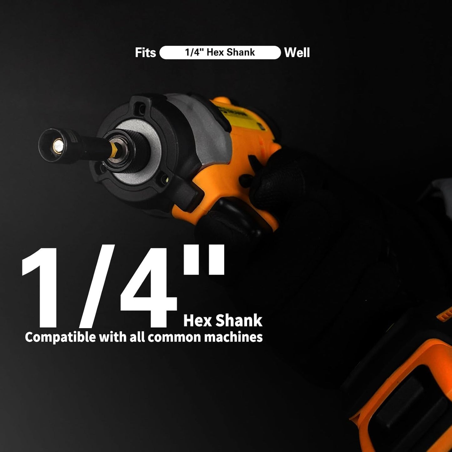 Facoow 55-Piece Magnetic Impact Nut Driver Set - Premium S2 Steel Bits with Deep Drivers, Wing Nut Setters & 1/4" Quick Change Extension