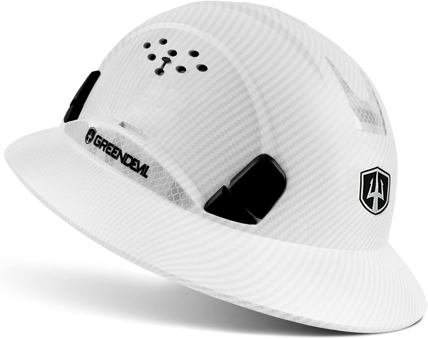 Premium Vented Full Brim Hard Hat - OSHA Approved Construction Safety Helmet with 6-Point Adjustable Suspension
