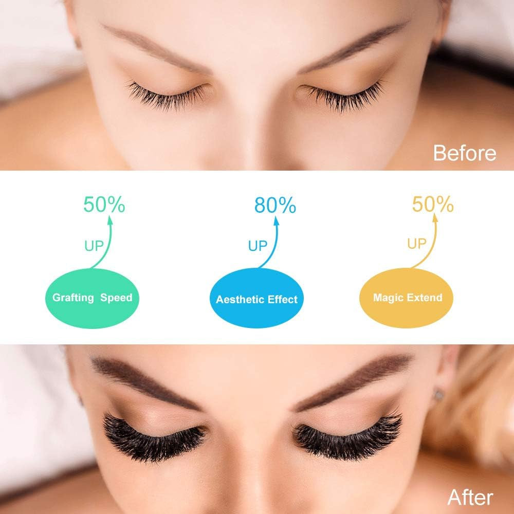 Easy Fan Volume Lashes C-0.05-14 Volume Lash Extensions Rapid Blooming Lashes 9 to 20 Mm Mega Volume Lash Extensions C D Curl Flowering Lash Extensions Rapid Blooming Eyelash Extensions(C-0.05,14Mm)