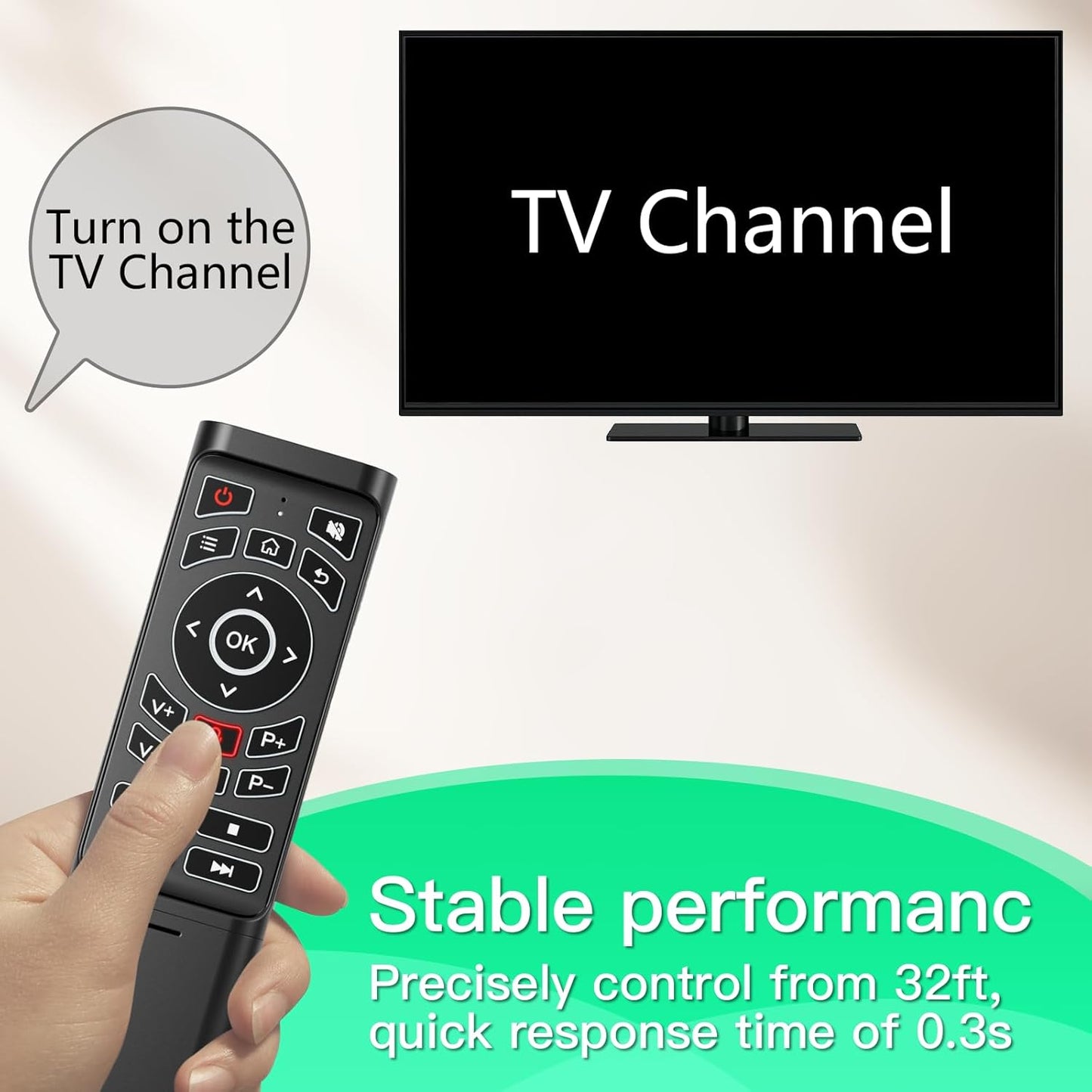 Air Fly Mouse Remote,2.4Ghz Remote Control with Air Mouse and Wireless Keyboard,Support for Android TV Box,Smart Tv,Projector,Pc,Windows,Htpc,All-In-One Pc/Tv,Mac Os,Linux,Plug and Play with USB