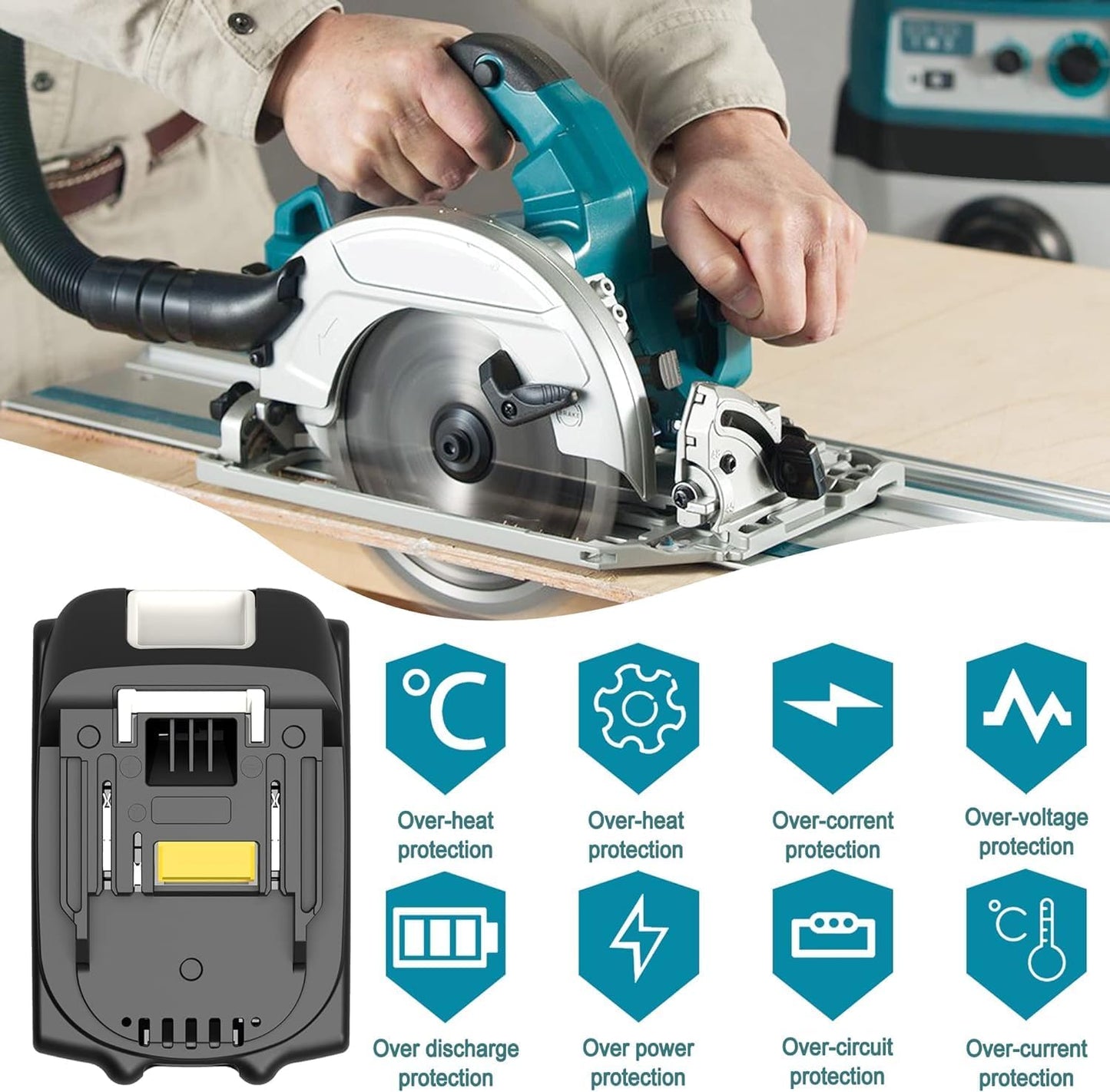 2Pack 5.0Ah Replacement Makita 18V Batteries + DC18RD Dual Port Battery Charger for Makita 18 Volt Battery BL1830 BL1840 BL1850