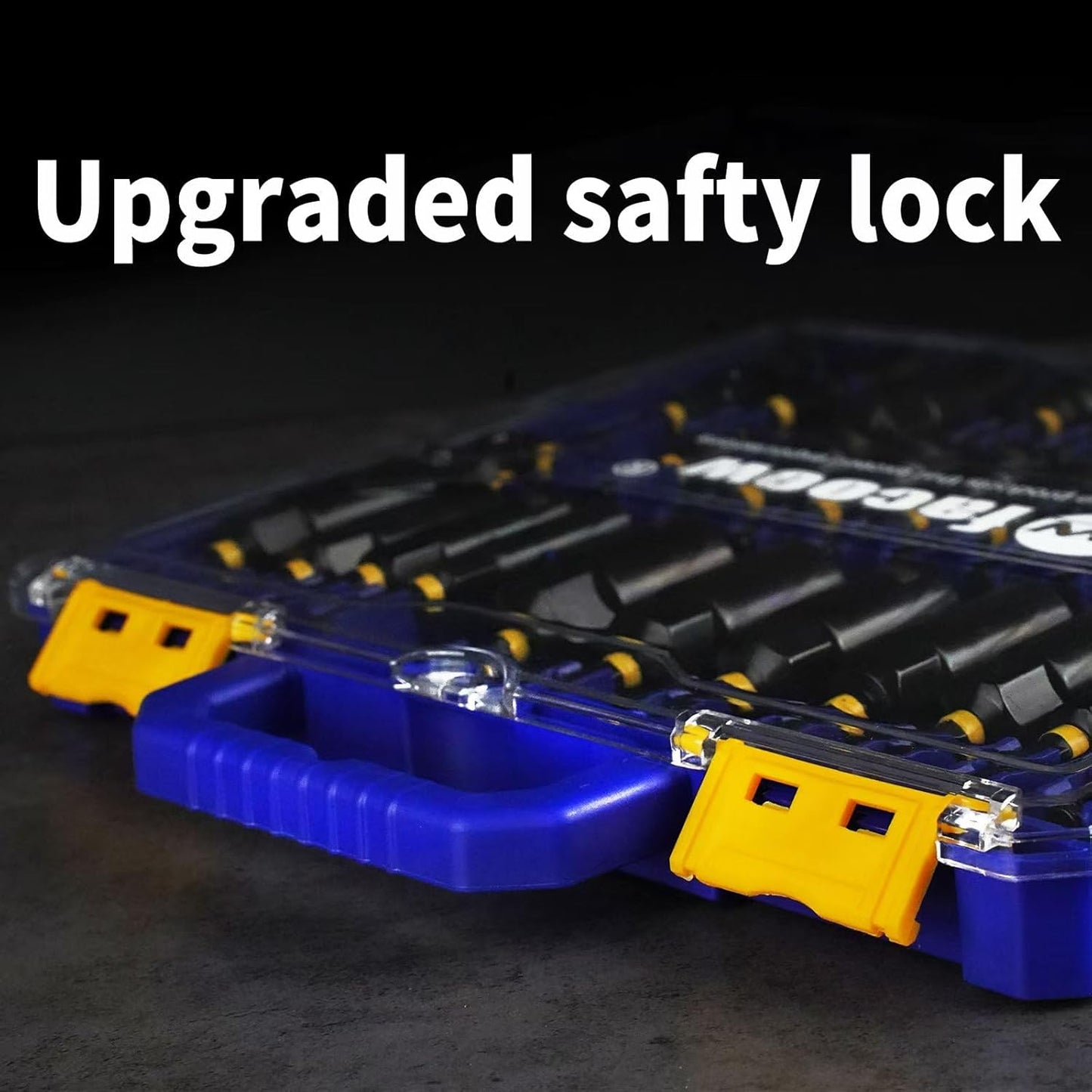 Facoow 55-Piece Magnetic Impact Nut Driver Set - Premium S2 Steel Bits with Deep Drivers, Wing Nut Setters & 1/4" Quick Change Extension