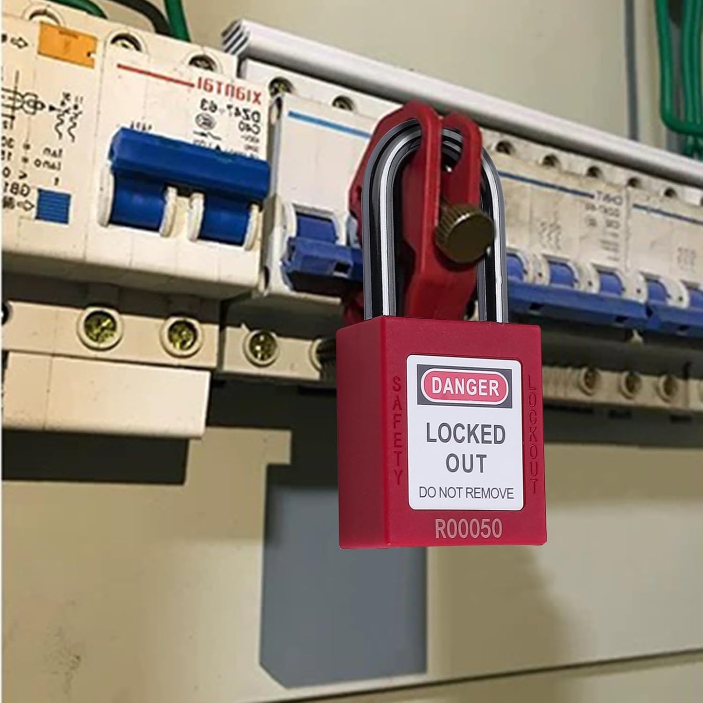 Lockout Tagout Locks, 5 Red Loto Locks Keyed Alike, Lock Out Tag Out Safety Padlocks, 2 Keys per Lock