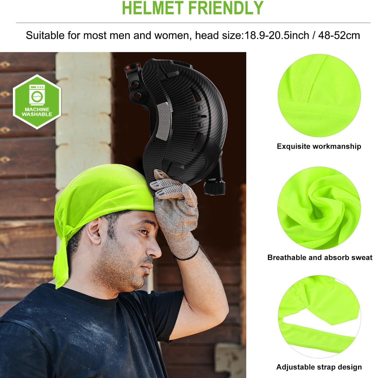 IllumiGuard Pro Safety Hard Hat - Rechargeable LED Headlamp with Visor & Chin Strap for Construction