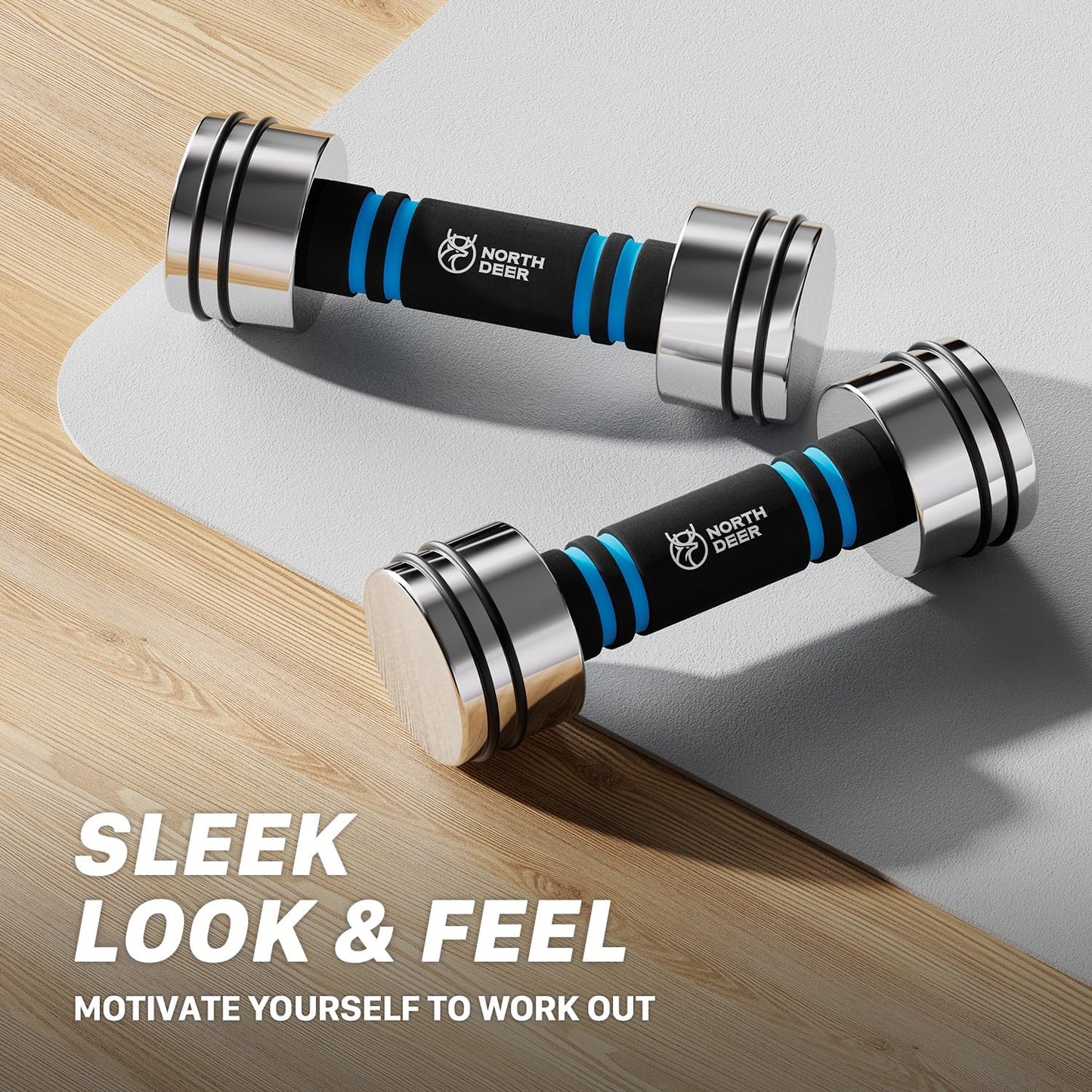 Steel Dumbbells – Ultracompact & Adjustable Chrome Dumbbells