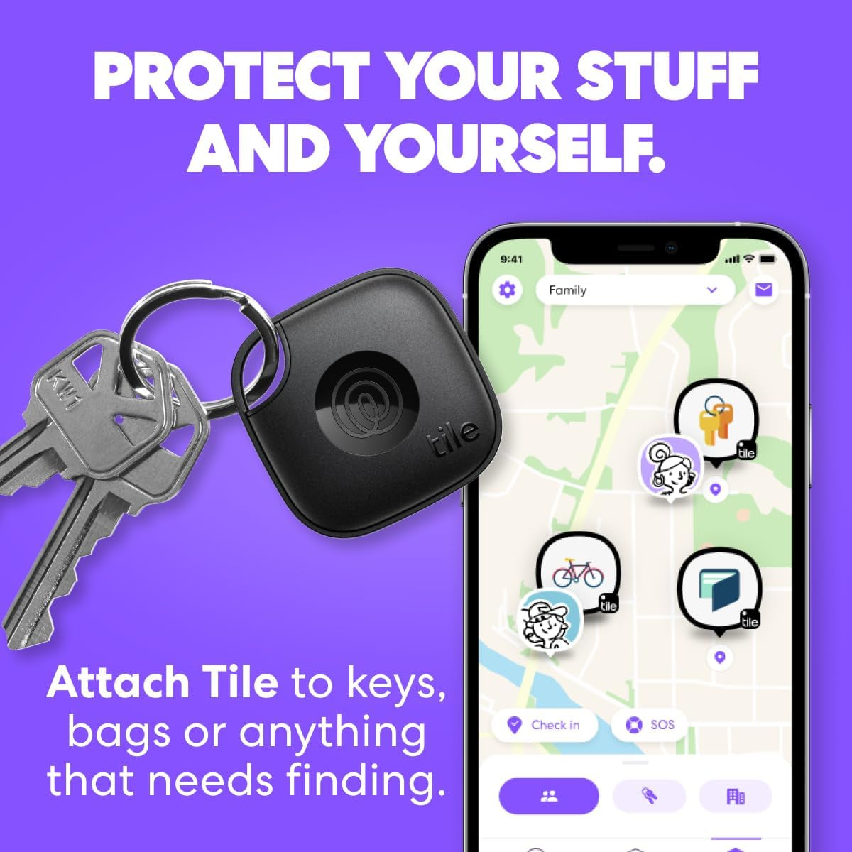 by Life360 Mate Bluetooth Tracker, Keys Finder and Item Locator for Keys, Bags and More. Phone Finder. Both Ios and Android Compatible. 1-Pack (Pink Punch)