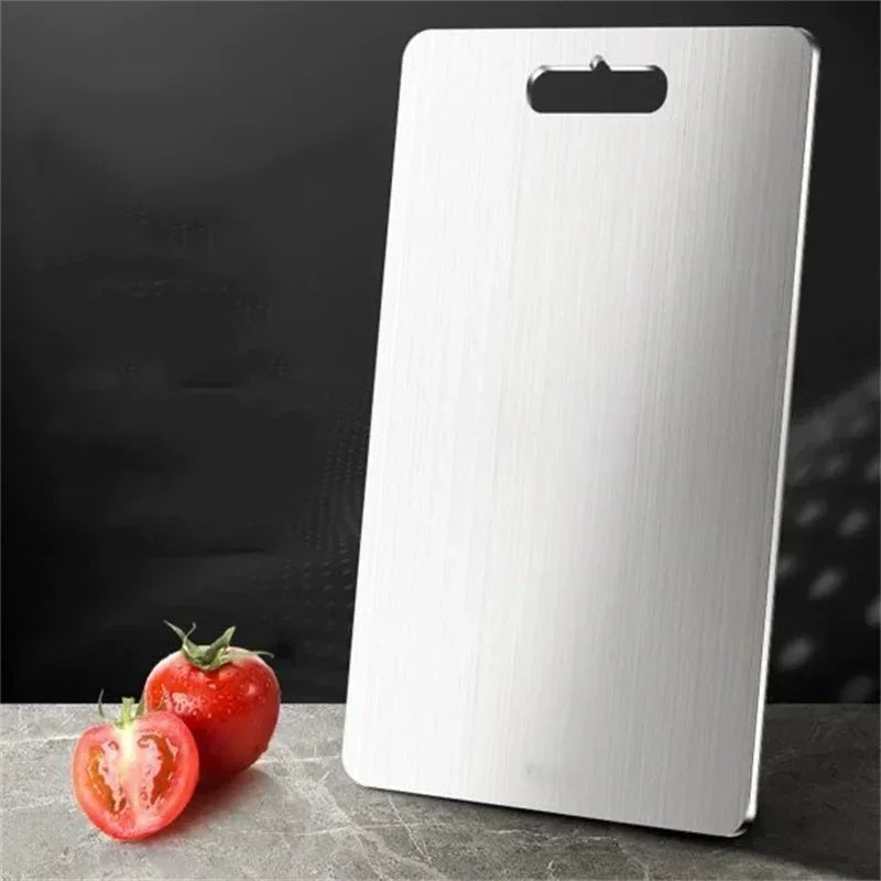 Premium Stainless Steel Thickened Cutting Board - Antibacterial & Mildew-Proof Kitchen Chopping Board for Fruit, Vegetable & Dough Preparation