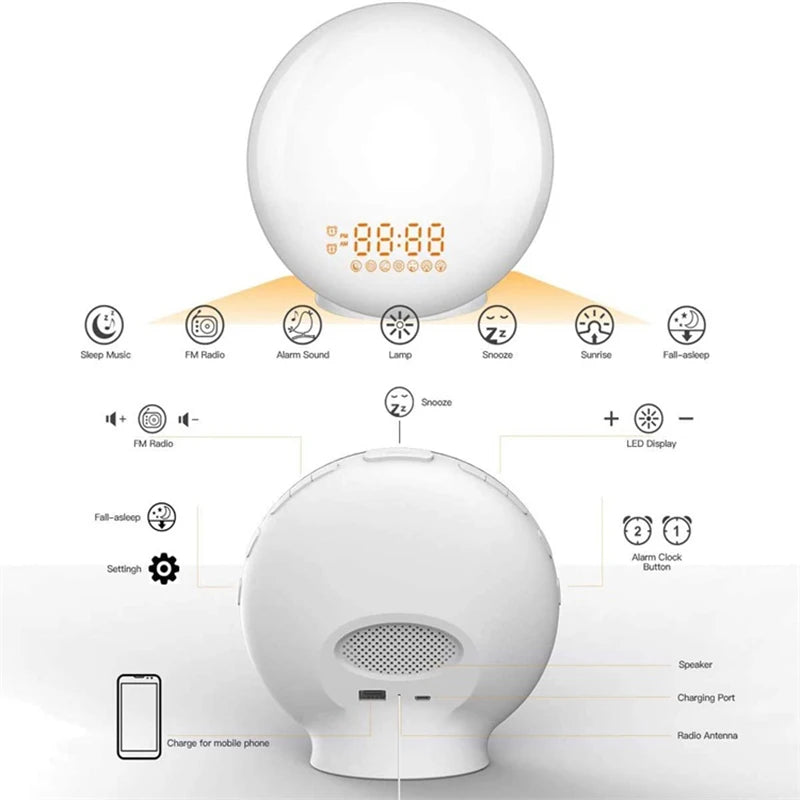 Canadian Jungle Natural Dawn Light Alarm Clock for Sunrise Therapy