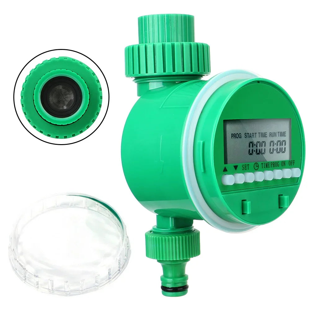 Smart Garden Irrigation Controller - LCD Display Automatic Watering Timer with Electronic Valve Control