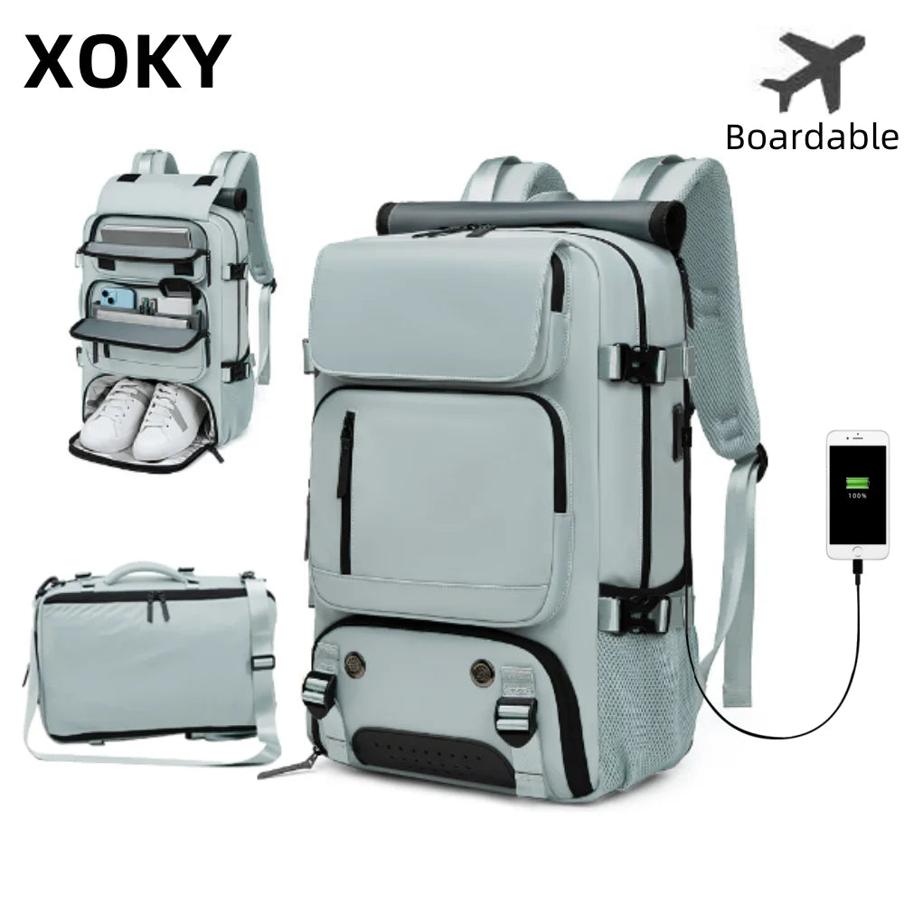 CampusPro™ Smart School Backpack with USB Charging & Shoe Compartment