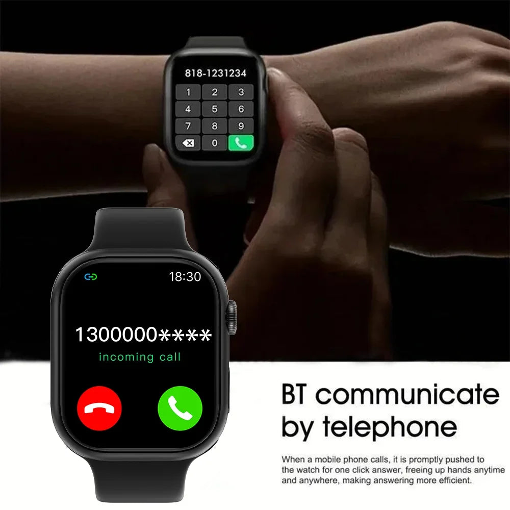 TechSync X1 Smartwatch - 1.73" OLED Health Monitor with Bluetooth 5.0