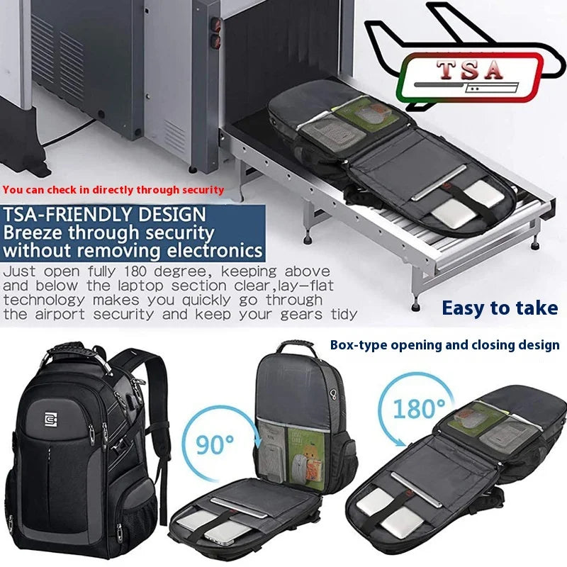 BruCal 17" Laptop Backpack - Waterproof Fashion Travel Bag for Men & Women