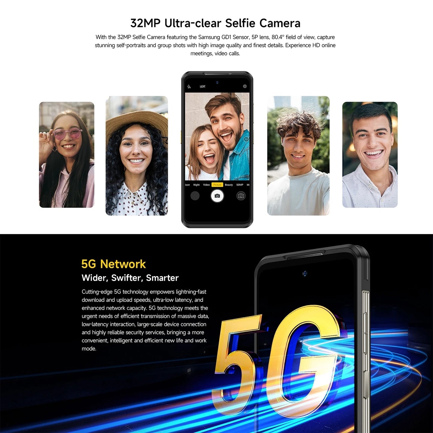 Ulefone Armor 25T Pro 5G Android 14 Thermal Imaging Rugged Phone 33W 50MP+64MP NFC Waterproof Smartphone
