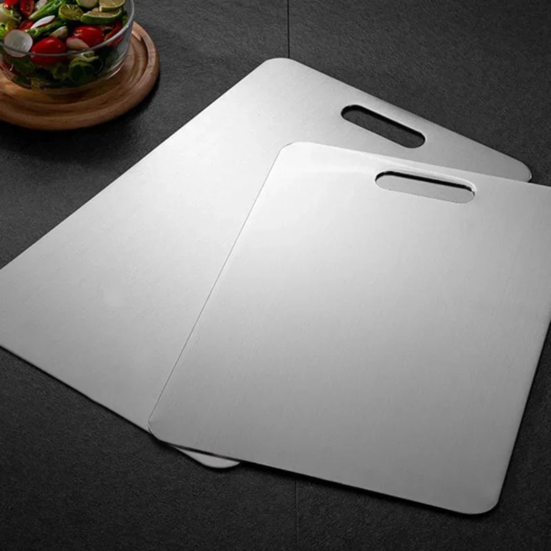 Premium Stainless Steel Thickened Cutting Board - Antibacterial & Mildew-Proof Kitchen Chopping Board for Fruit, Vegetable & Dough Preparation