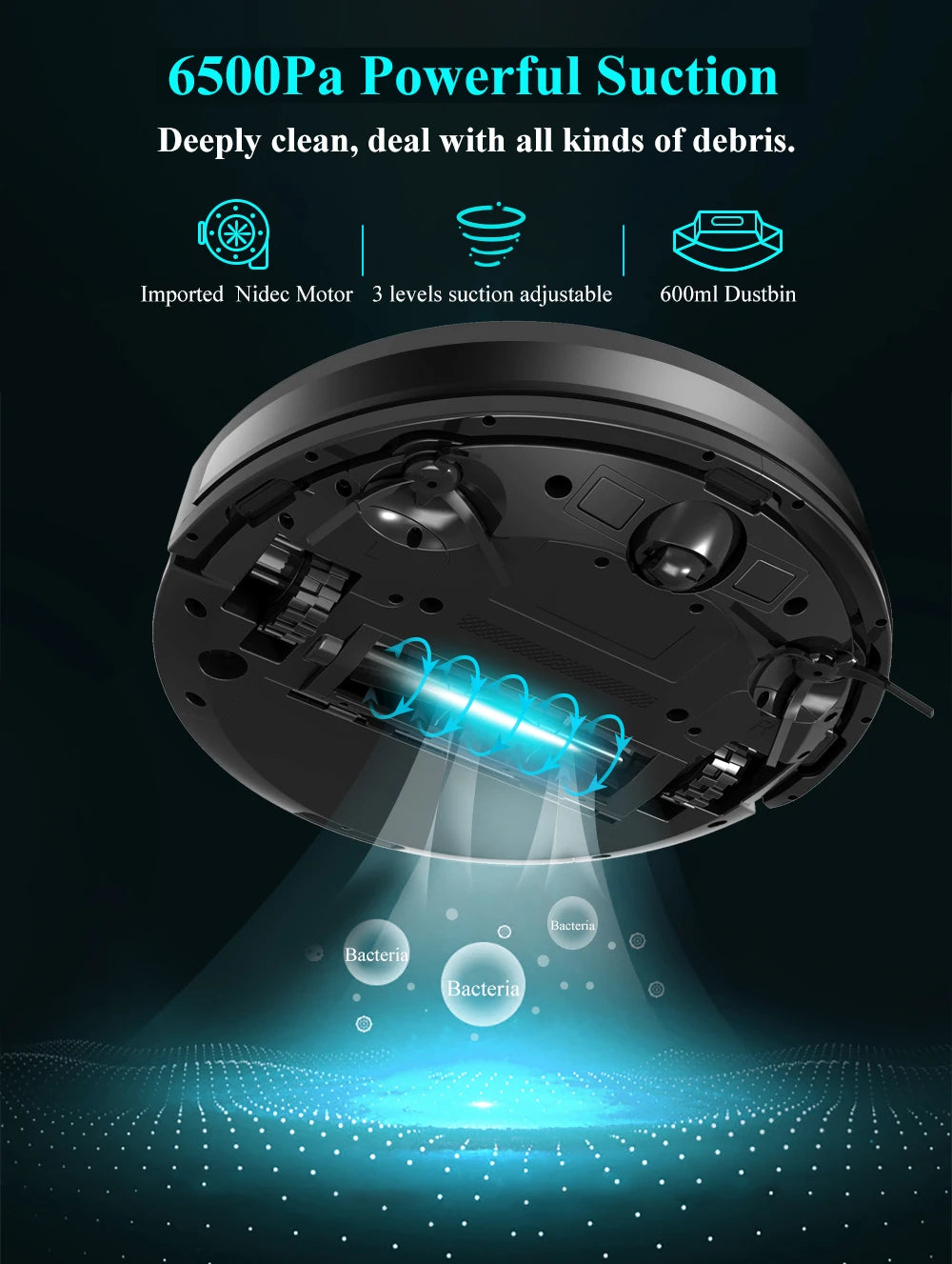 ABIR X8 Smart Laser Robot Vacuum - Multi-Floor Mapping with Zone Control & Restricted Area Technology