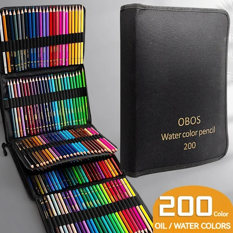 72/48 Colored Pencils Oil / Watercolor Color Pencils with Cloth Bag for Professional Drawing Sketching Art Supplies