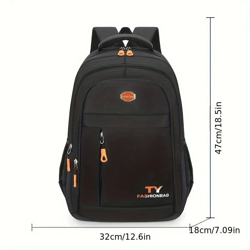 Large Capacity Waterproof School Backpack – Adjustable Laptop Bag for Men