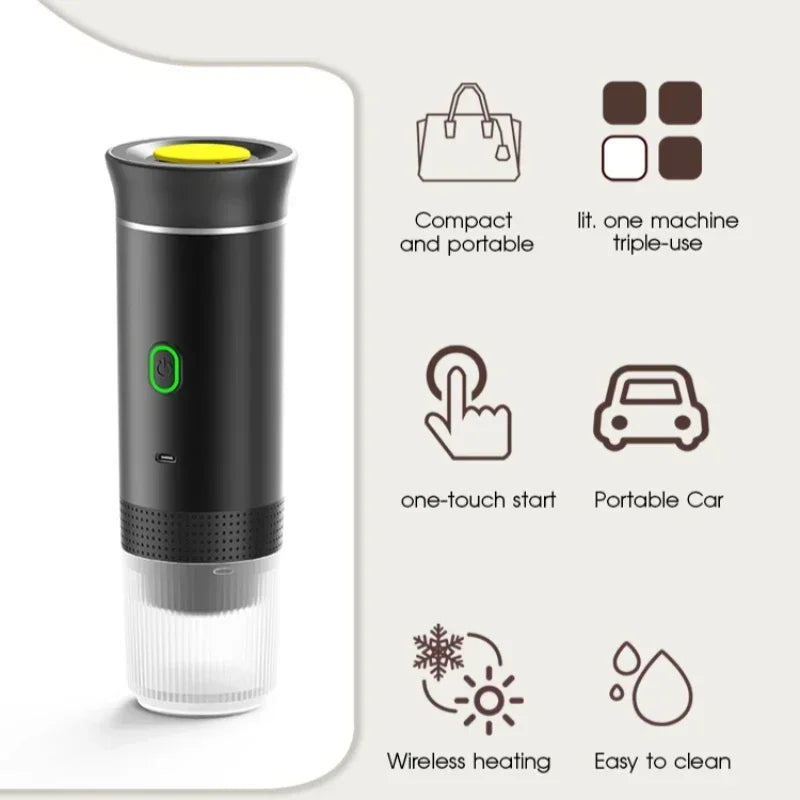Xiaomi Youpin 3-in-1 Wireless Portable Espresso Coffee Machine - Travel Coffee Maker for Capsules & Ground Coffee