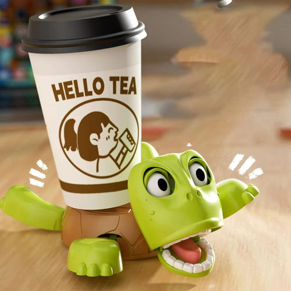 Panicked Turtle 3D Printed Coaster - Funny Expression Insulated Cup Mat for Home & Office Décor