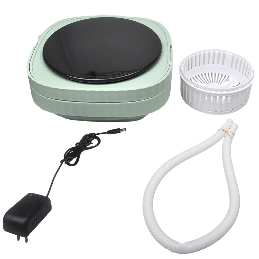6L/11L Folding Portable Washing Machine with Spin Dryer – Mini Ultrasonic Washer for Clothes, Underwear, and Socks | Travel & Home Use | 110V/220V