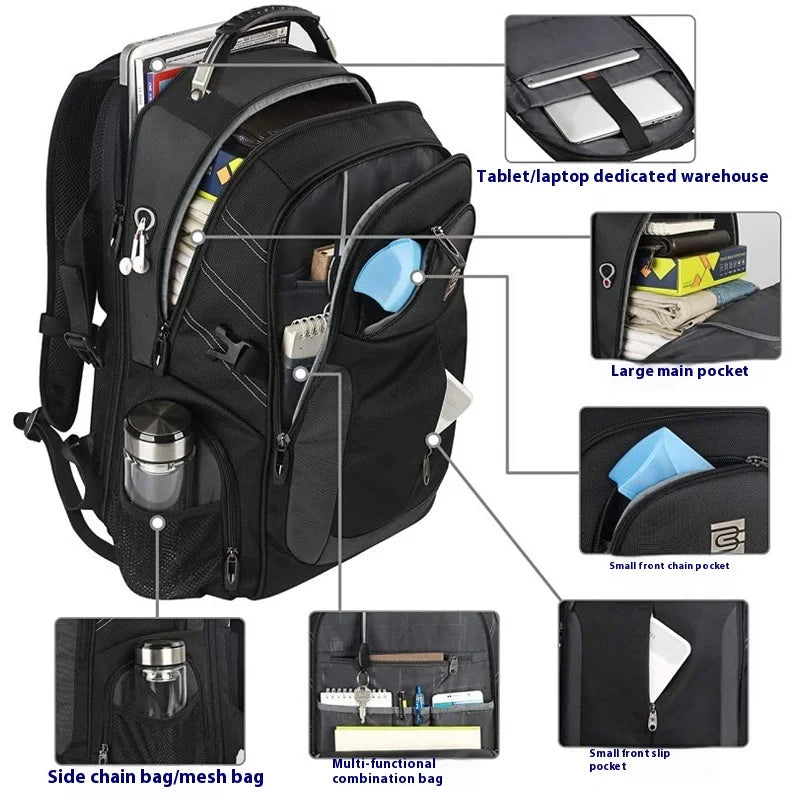 BruCal 17" Laptop Backpack - Waterproof Fashion Travel Bag for Men & Women