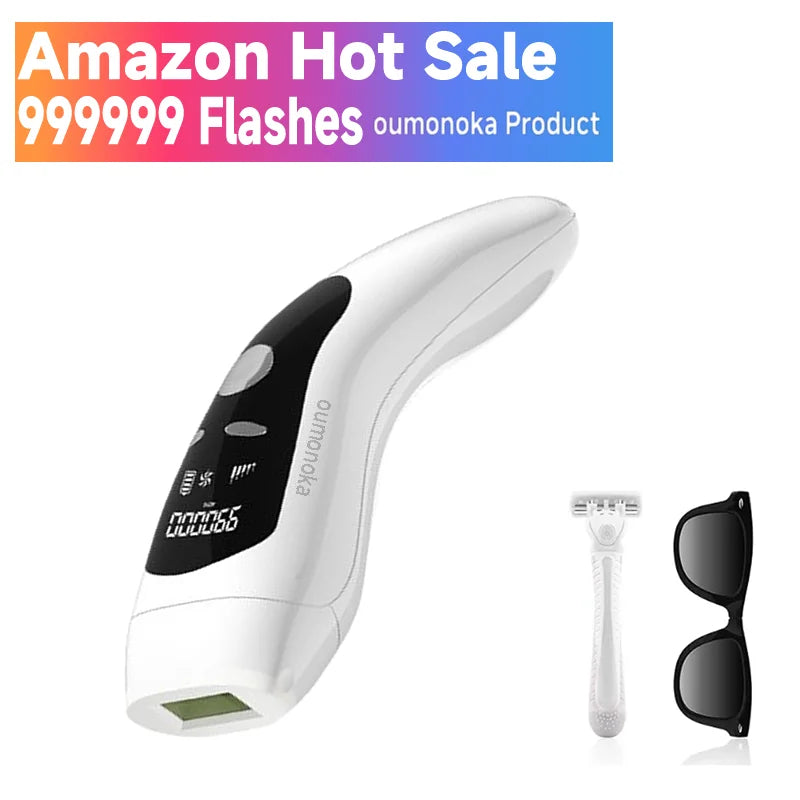 All-in-One IPL Laser Hair Removal & Grooming Device – Permanent Epilator, Shaver & Hair Straightener