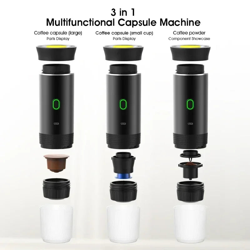 Xiaomi Youpin 3-in-1 Wireless Portable Espresso Coffee Machine - Travel Coffee Maker for Capsules & Ground Coffee