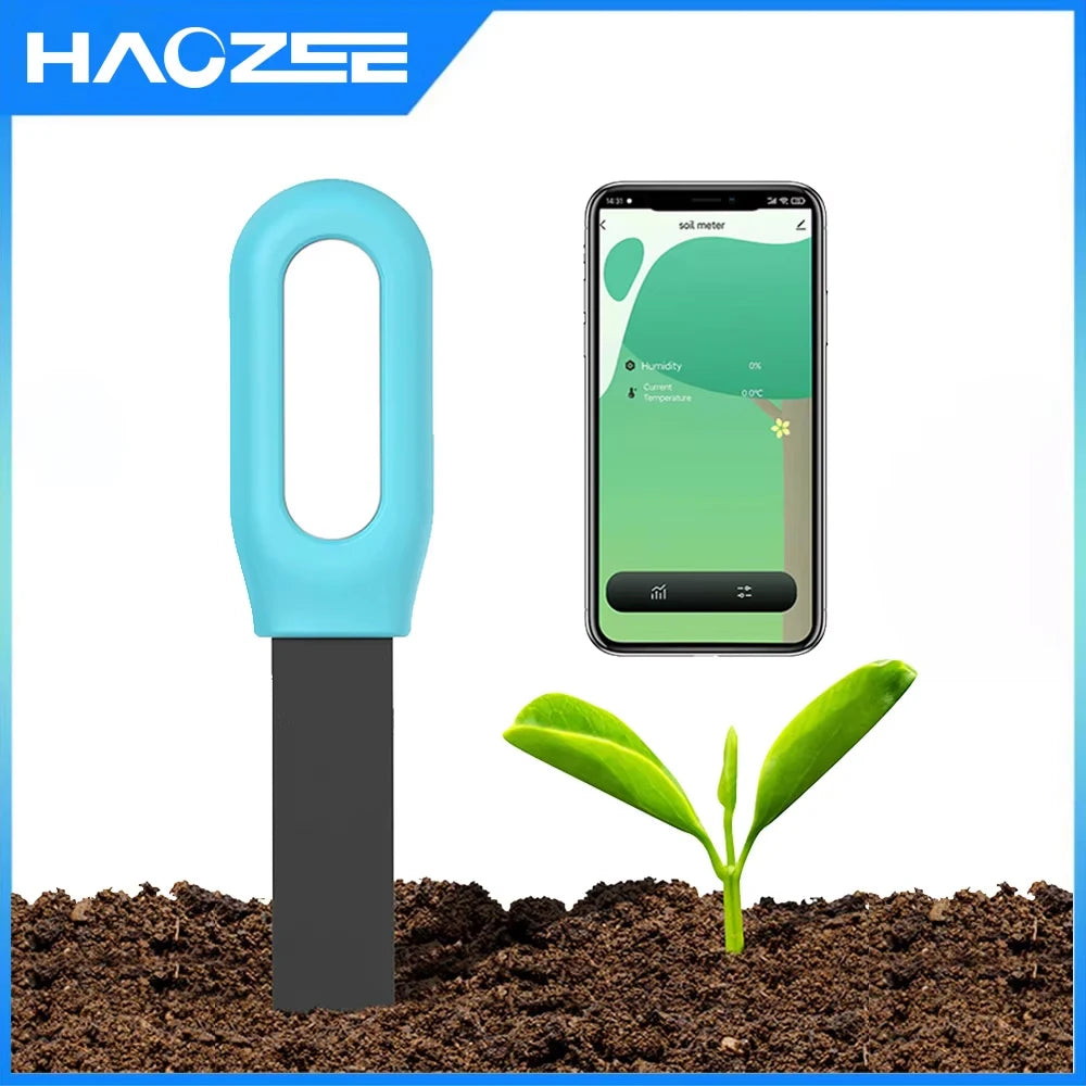 Haozee Smart Zigbee Soil Monitor - WiFi Plant Care System with Temperature & Humidity Detection for Garden Automation