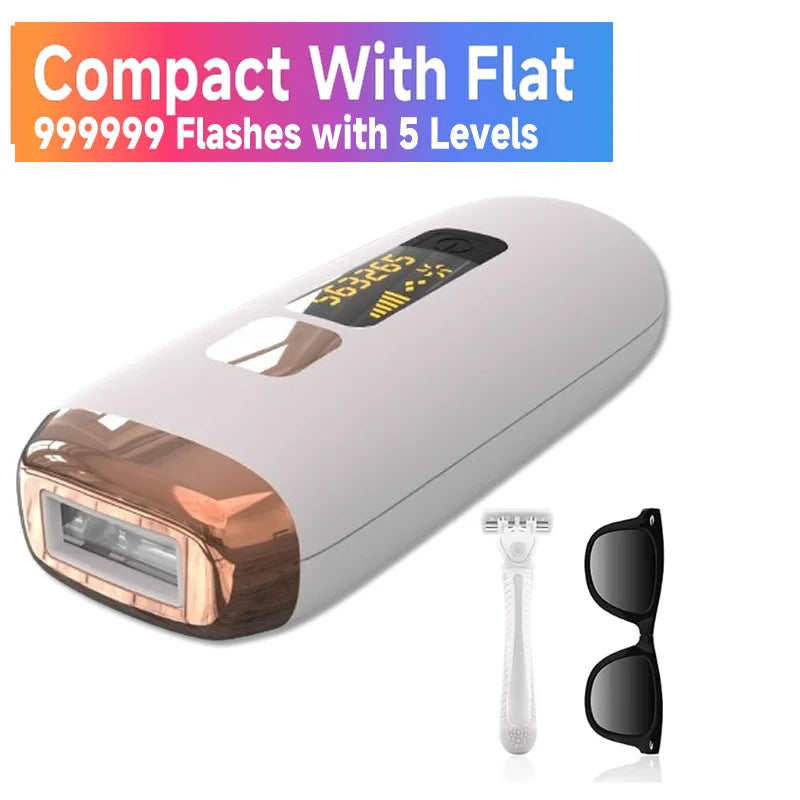 All-in-One IPL Laser Hair Removal & Grooming Device – Permanent Epilator, Shaver & Hair Straightener