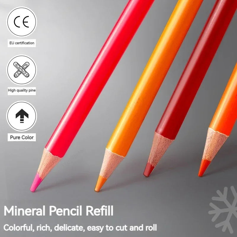72/48 Colored Pencils Oil / Watercolor Color Pencils with Cloth Bag for Professional Drawing Sketching Art Supplies