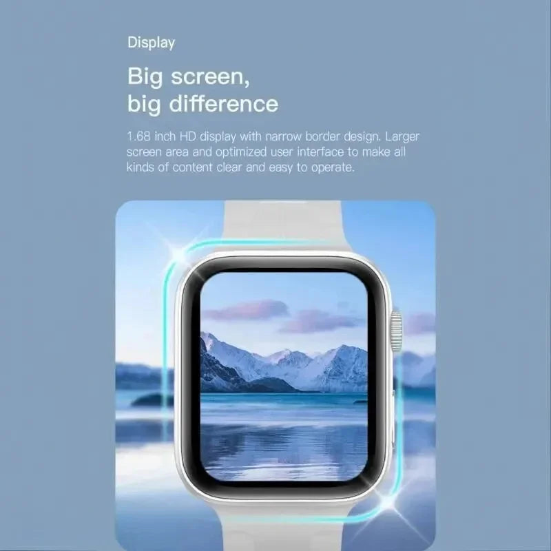 TechSync X1 Smartwatch - 1.73" OLED Health Monitor with Bluetooth 5.0