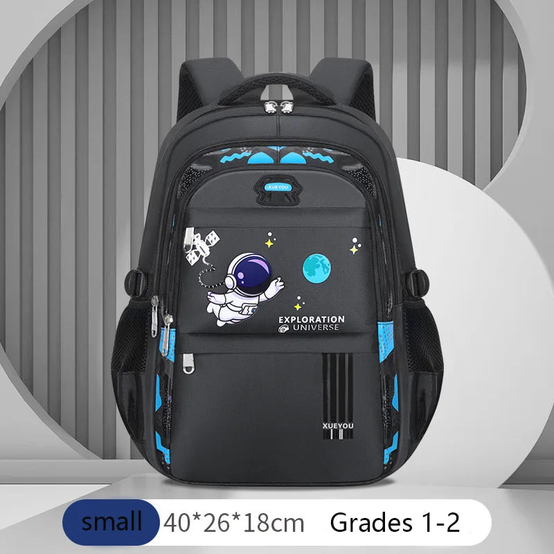 Astronaut Adventure Kids Backpack – Waterproof School Bag for Boys (Small & Large Sizes)