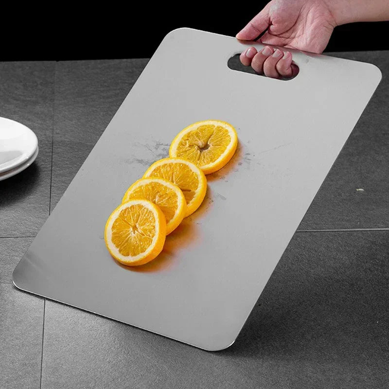 Premium Stainless Steel Thickened Cutting Board - Antibacterial & Mildew-Proof Kitchen Chopping Board for Fruit, Vegetable & Dough Preparation