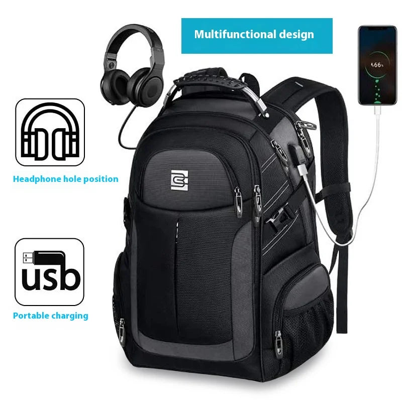 BruCal 17" Laptop Backpack - Waterproof Fashion Travel Bag for Men & Women
