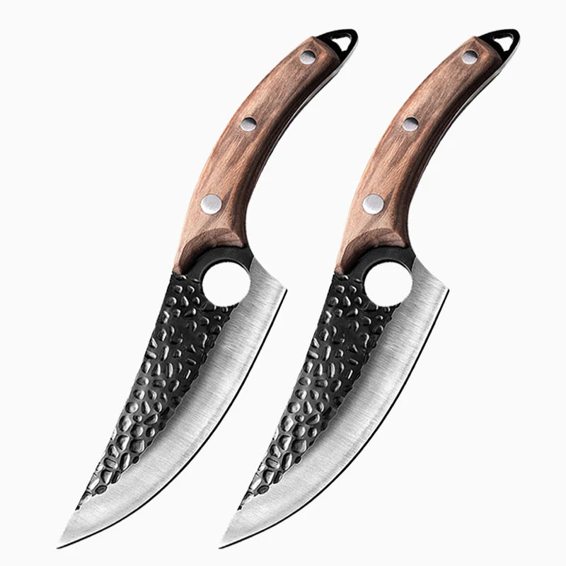 Professional Stainless Steel Boning Knife - Handmade Forged Chef's Knife for Meat, Fish & Outdoor Cooking