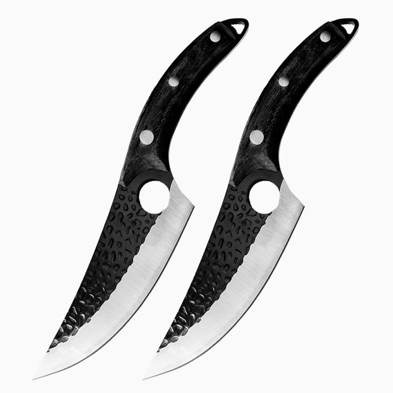 Professional Stainless Steel Boning Knife - Handmade Forged Chef's Knife for Meat, Fish & Outdoor Cooking