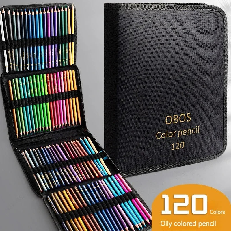 72/48 Colored Pencils Oil / Watercolor Color Pencils with Cloth Bag for Professional Drawing Sketching Art Supplies